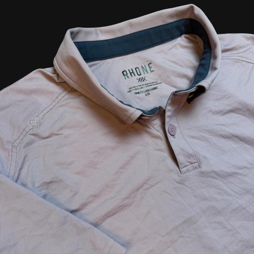 Rhone Polo Shirt Mens Large Pink Performance Athletic Golf Lightweight Commuter